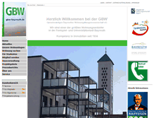 Tablet Screenshot of gbw-bayreuth.de